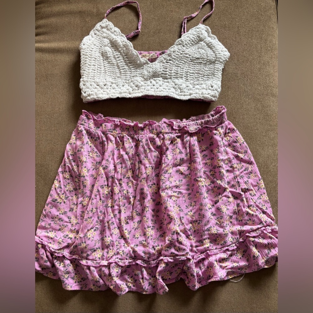 Floral Pink Skirt